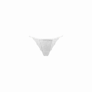 White bikini bottom on a white background