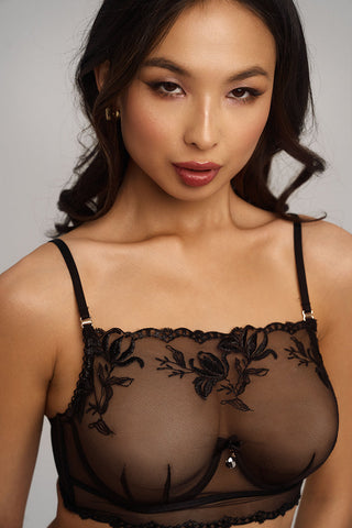 revealing black bralette